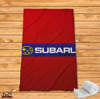 Fleece Blanket Subaru Impreza red