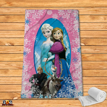 Fleece Blanket Frozen pink
