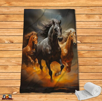 Fleece Blanket Horses 2025