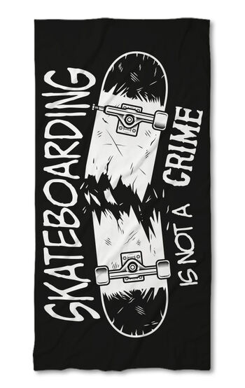 Beach Towel Skateboarding is not a crime