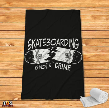 Fleece Blanket Skateboarding is not a crime