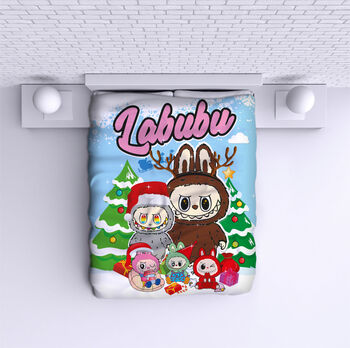 Bed Cover Labubu Christmas