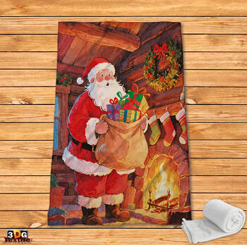Fleece Blanket Santa Claus