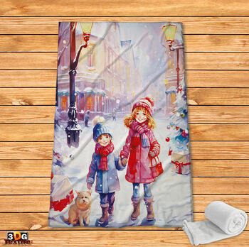 Fleece Blanket Snow Journey