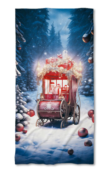 Beach Towel Christmas sleigh