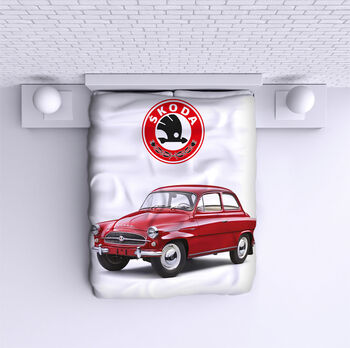 Bed Cover Skoda Red