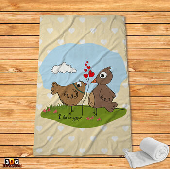 Fleece Blanket Chicken Love