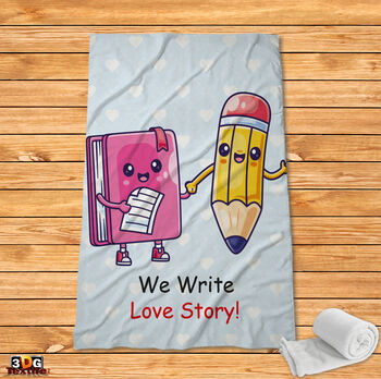 Fleece Blanket Pensil and paper