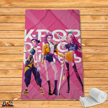 Fleece Blanket Huntrix K Pop