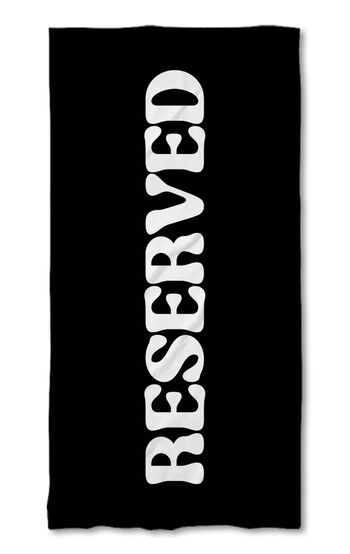 Beach Towel Reserved Black - White