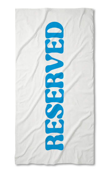 Beach Towel Reserved White - Blue
