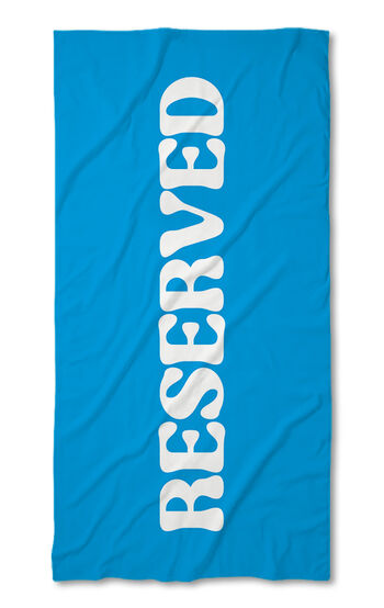 Beach Towel Reserved Blue - White
