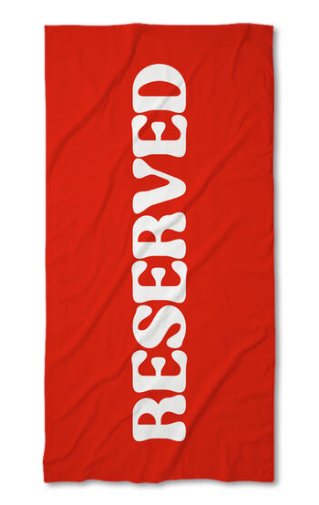 Beach Towel Reserved Red - White