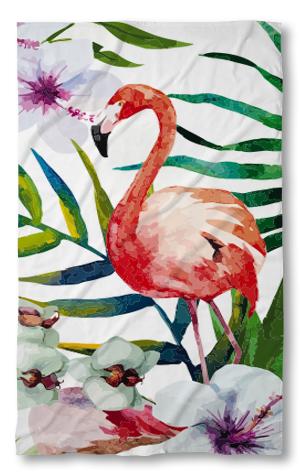 Beach Towel Red Flamingo